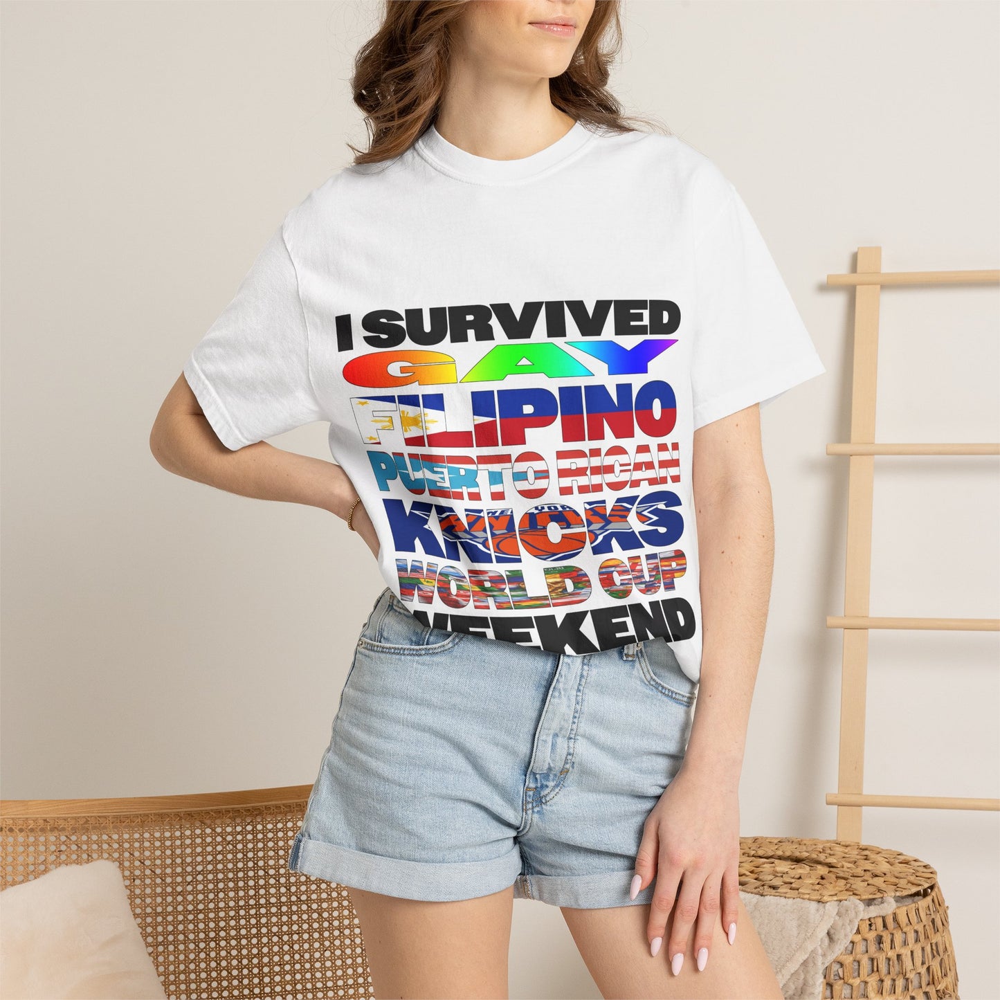 I Survived Gay Filipino Puerto Rican Knicks World Cup Weekend T-Shirt